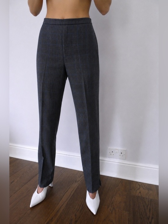 Kenzo Pants - KENZO JUNGLE 90s VINTAGE WOOL BLEND TAILORED PLAID TROUSERS SIZE 42
